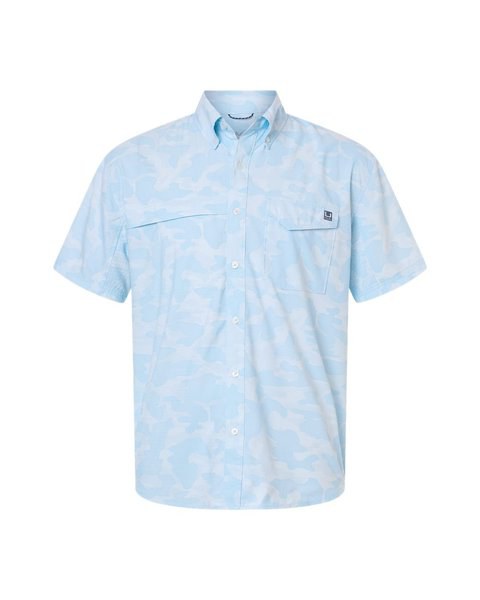 HUK H1500220 - Camisa de manga corta estampada Tidepoint para hombre