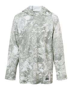 HUK H712L003 - Youth Pursuit Mossy Oak Printed Hooded Long Sleeve T-Shirt